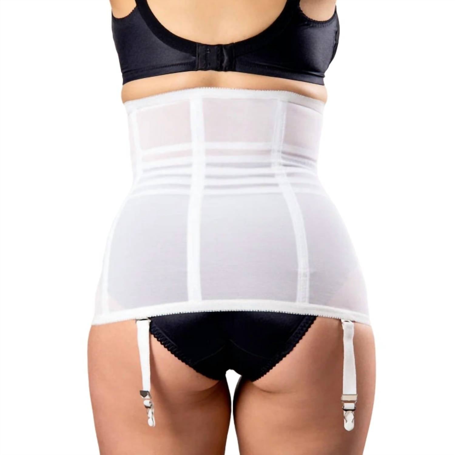 Rago - Women's Waist Trainer Cincher Girdle With Garters