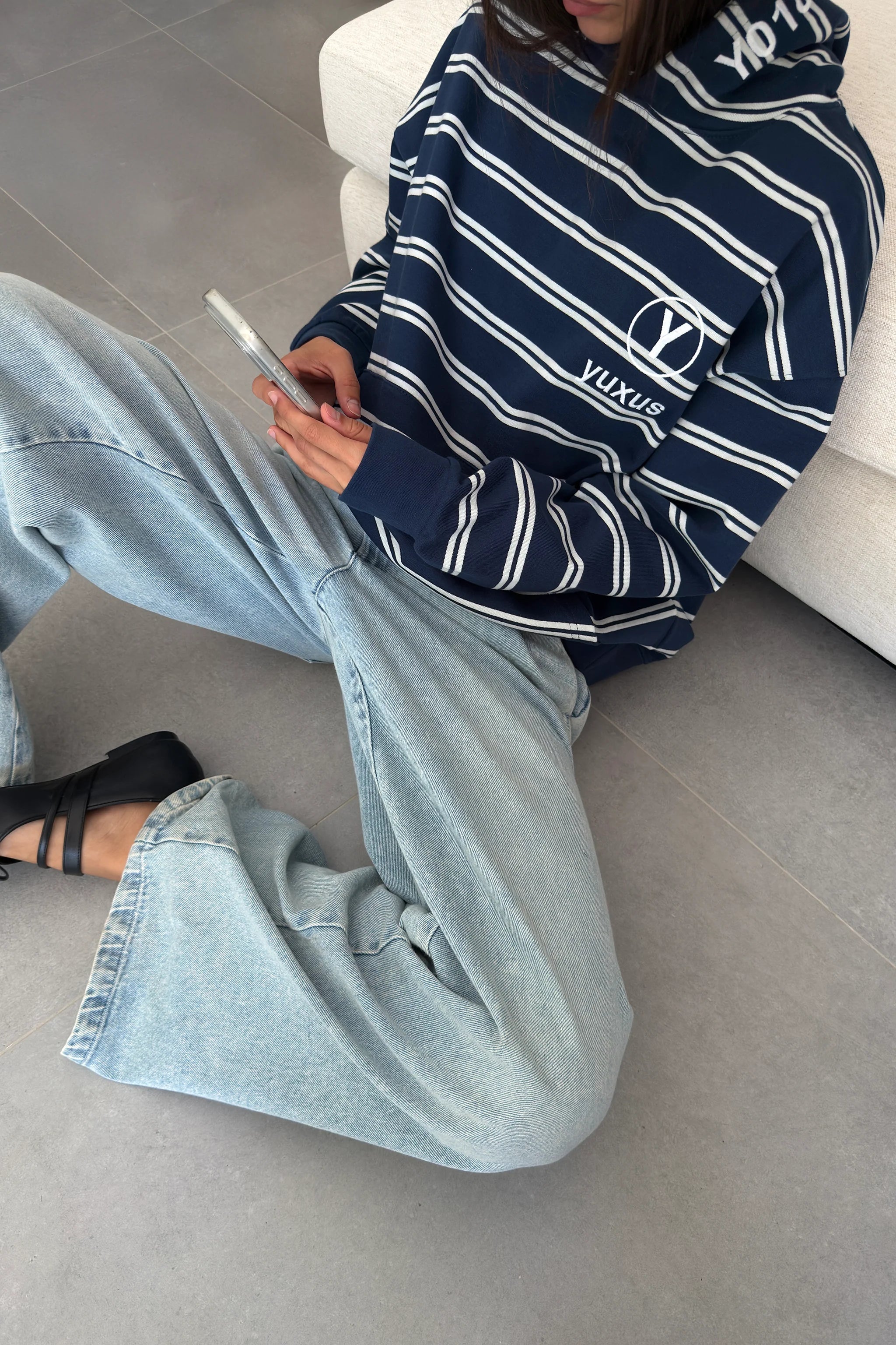 ARC LOWERCASE HOODIE BLUE
