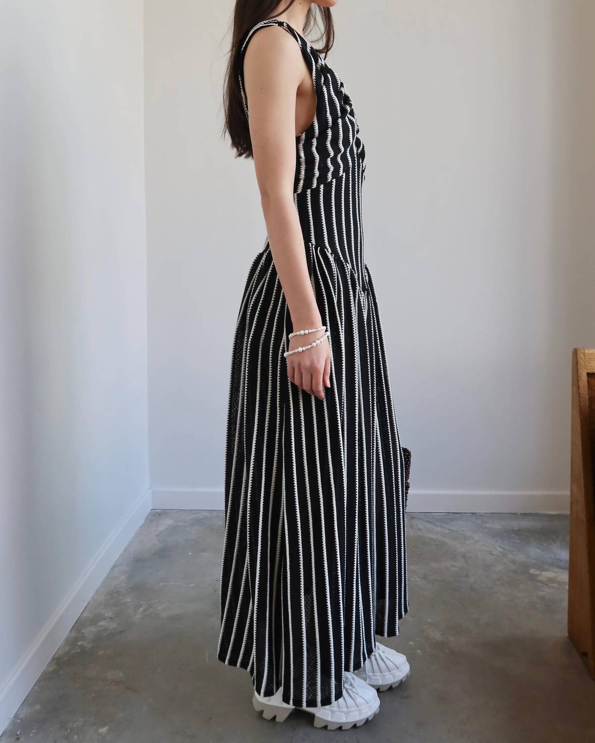 Tach - Striped Knitted Maxi Dress