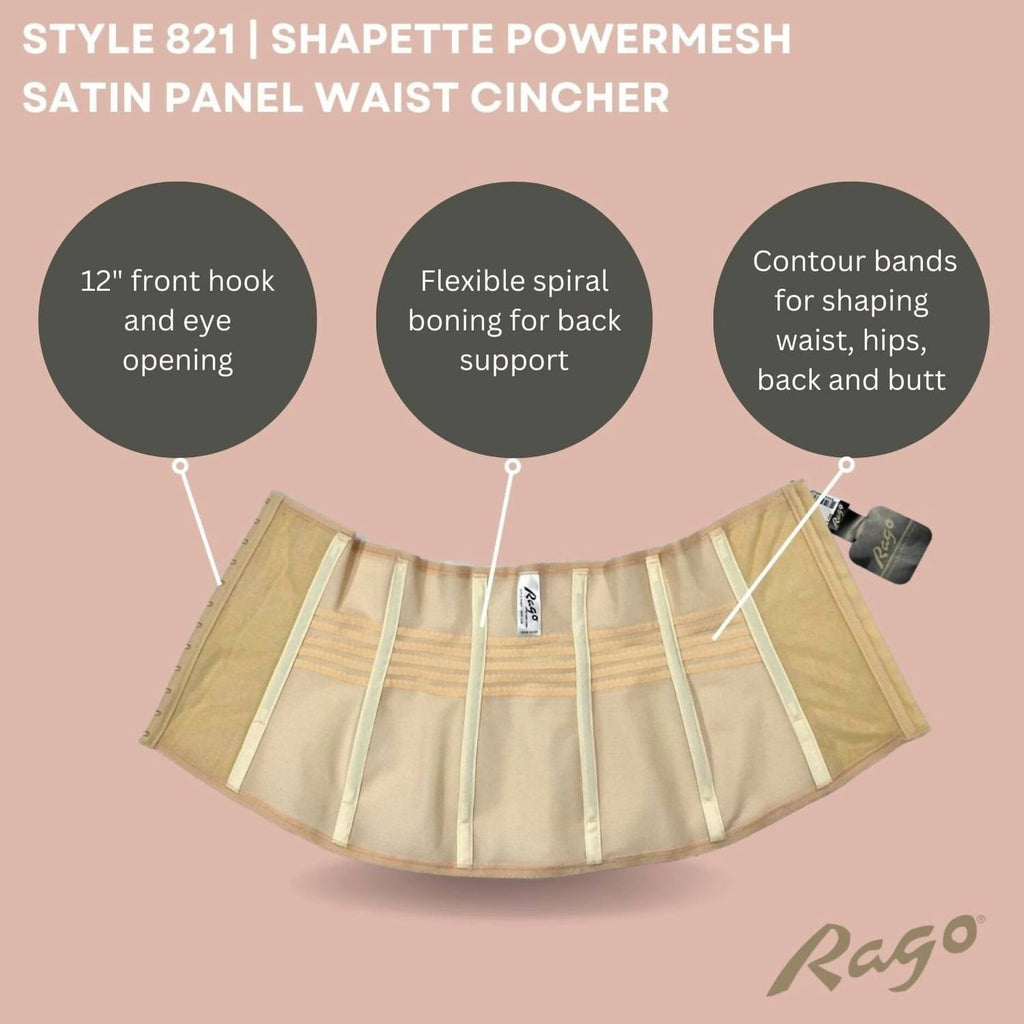 Rago - Shapette Powermesh Cincher Plus Shapewear