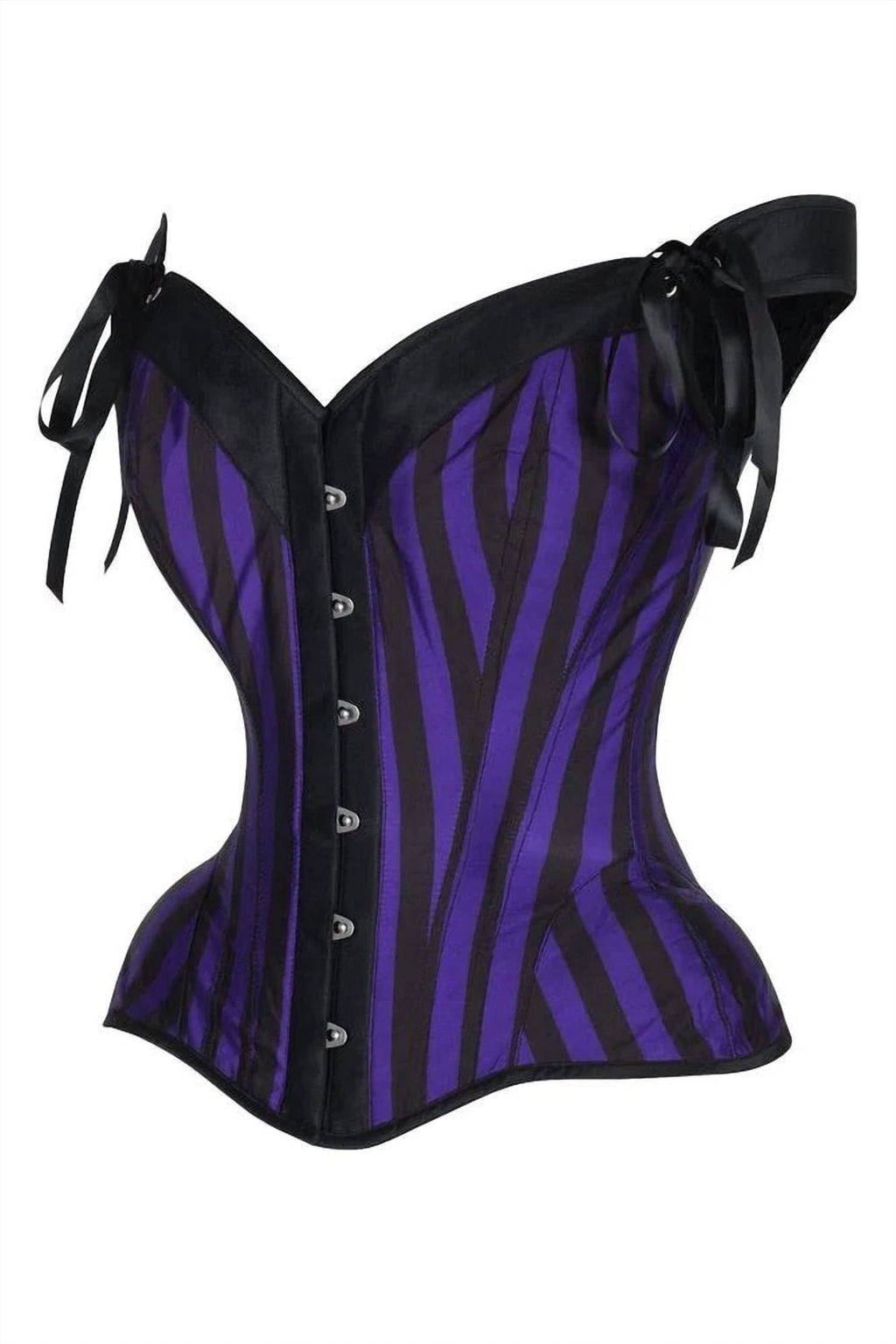 Daisy Corsets - Women's Striped Steel Boned Corset With Straps