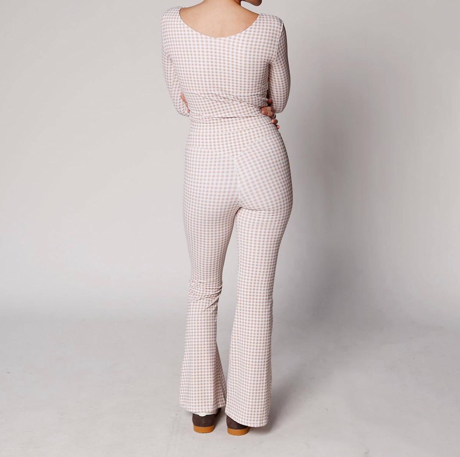 The Happy Camp3R - Gingham Girlie Flare Leggings