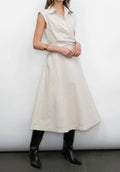 Greylin - Lorena Stripe Shirt Collar Midi Dress