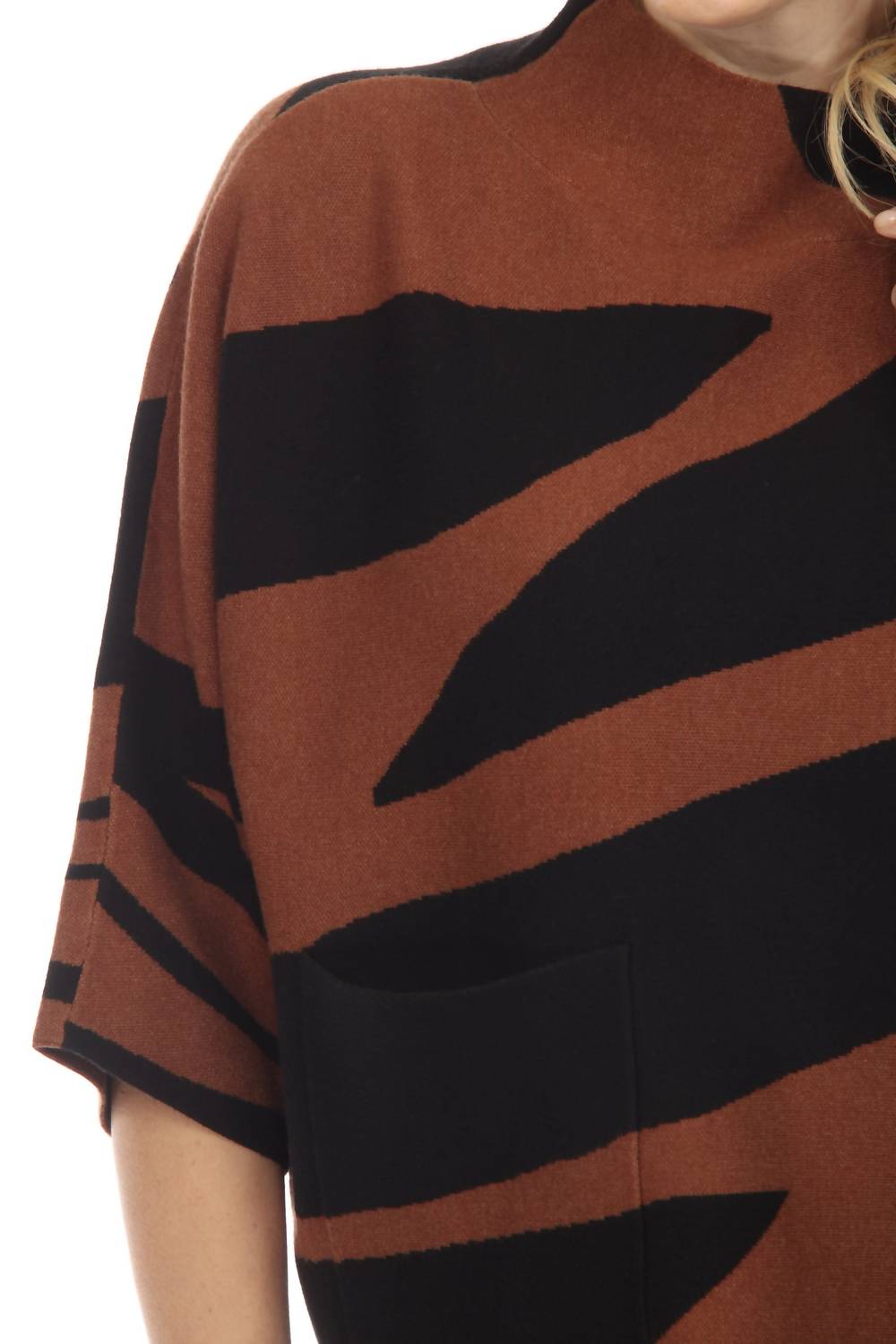 Joseph Ribkoff - Animal Print Jacquard Knit Sweater Top