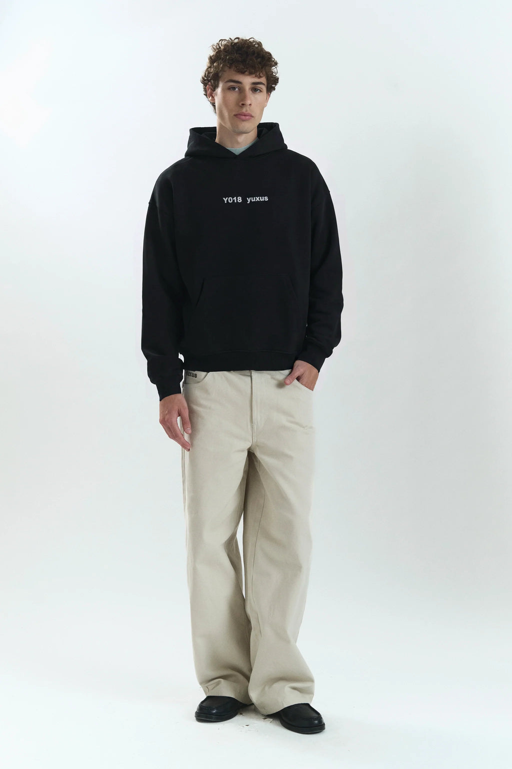 EDGE LOWERCASE HOODIE BLACK