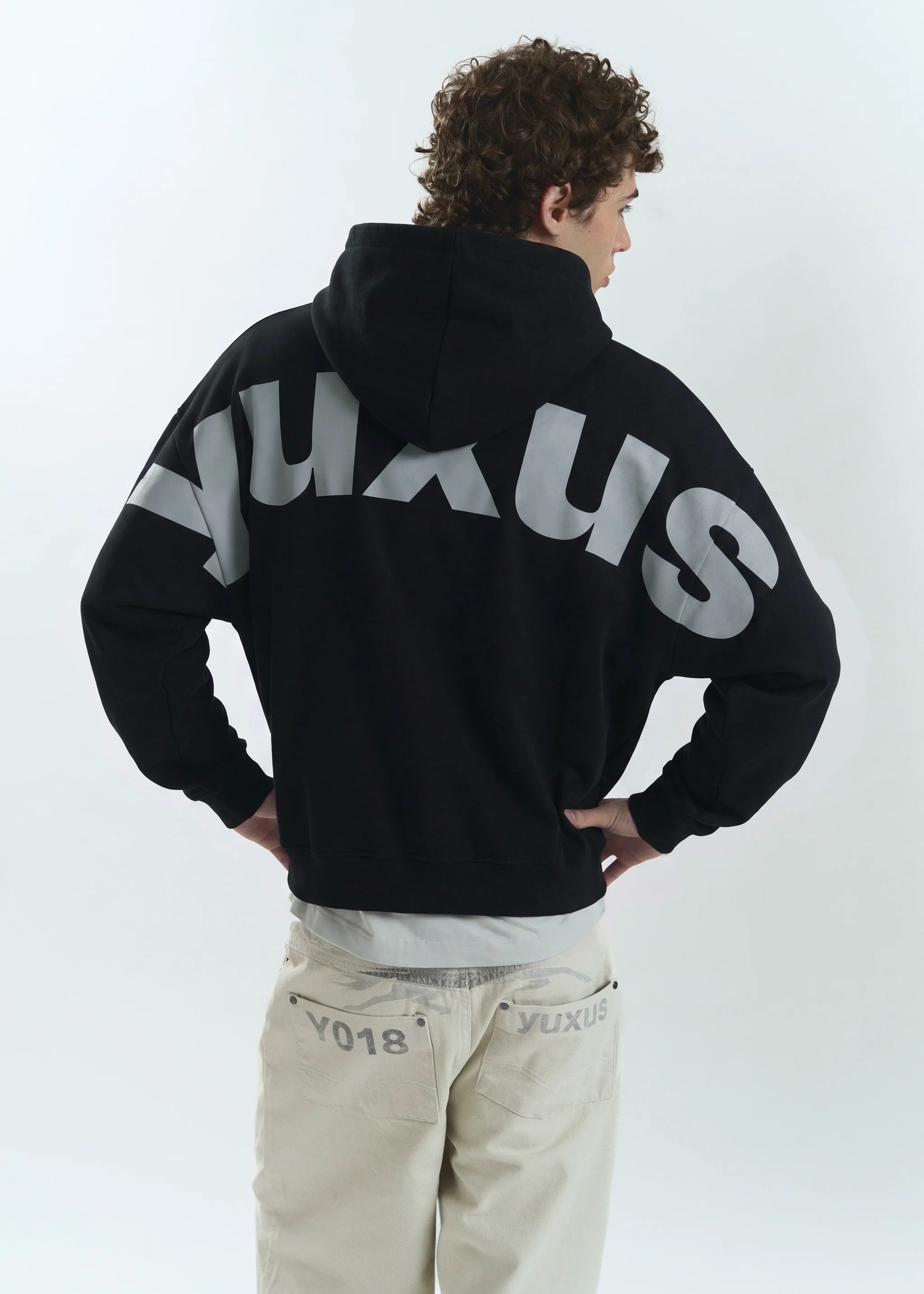 EDGE LOWERCASE HOODIE BLACK