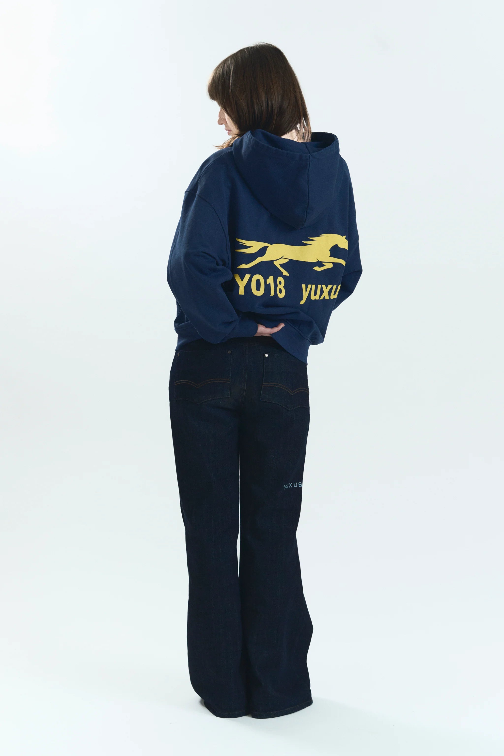 CLIP LOWERCASE HOODIE BLUE