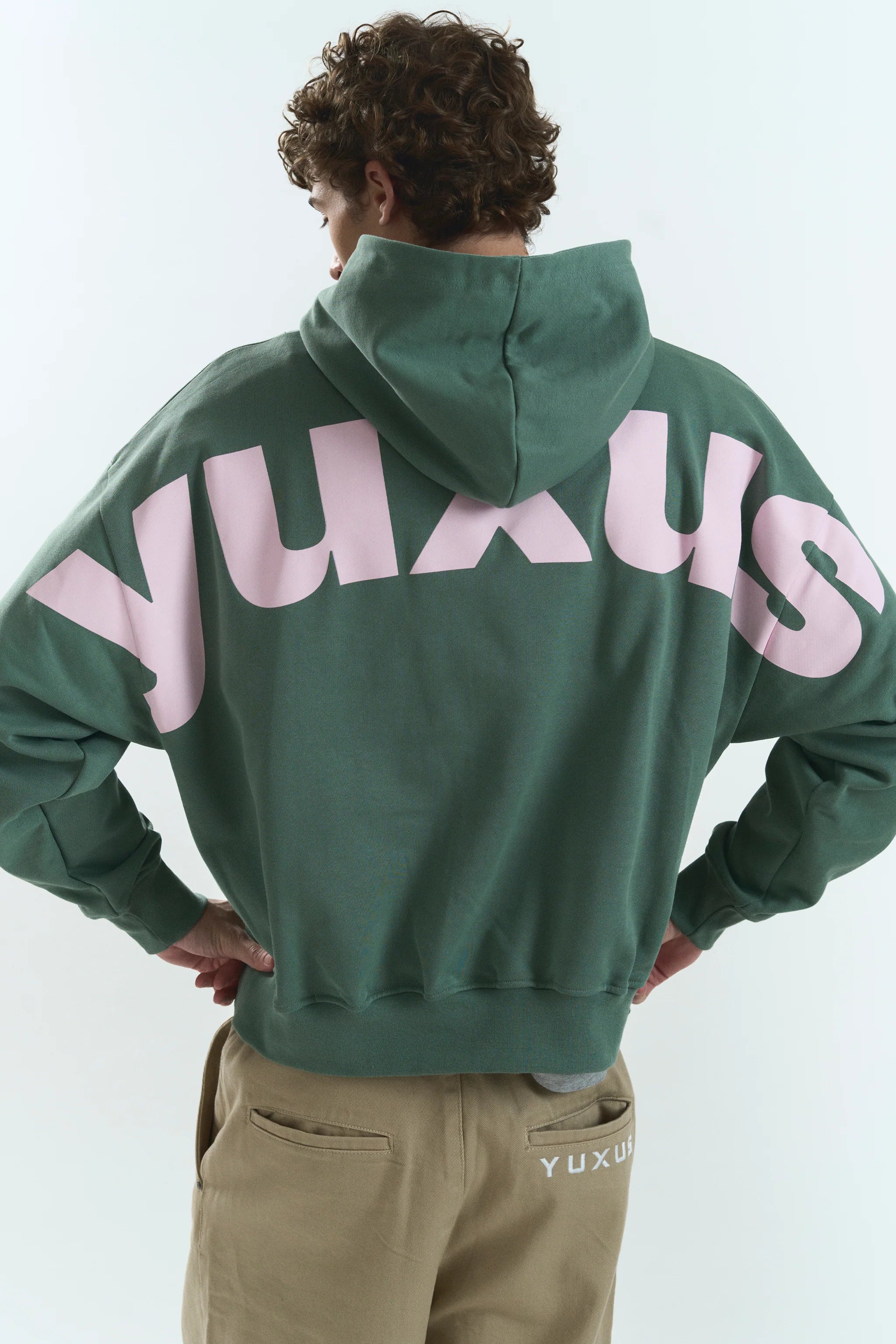 COATED LOWERCASE HOODIE GREEN