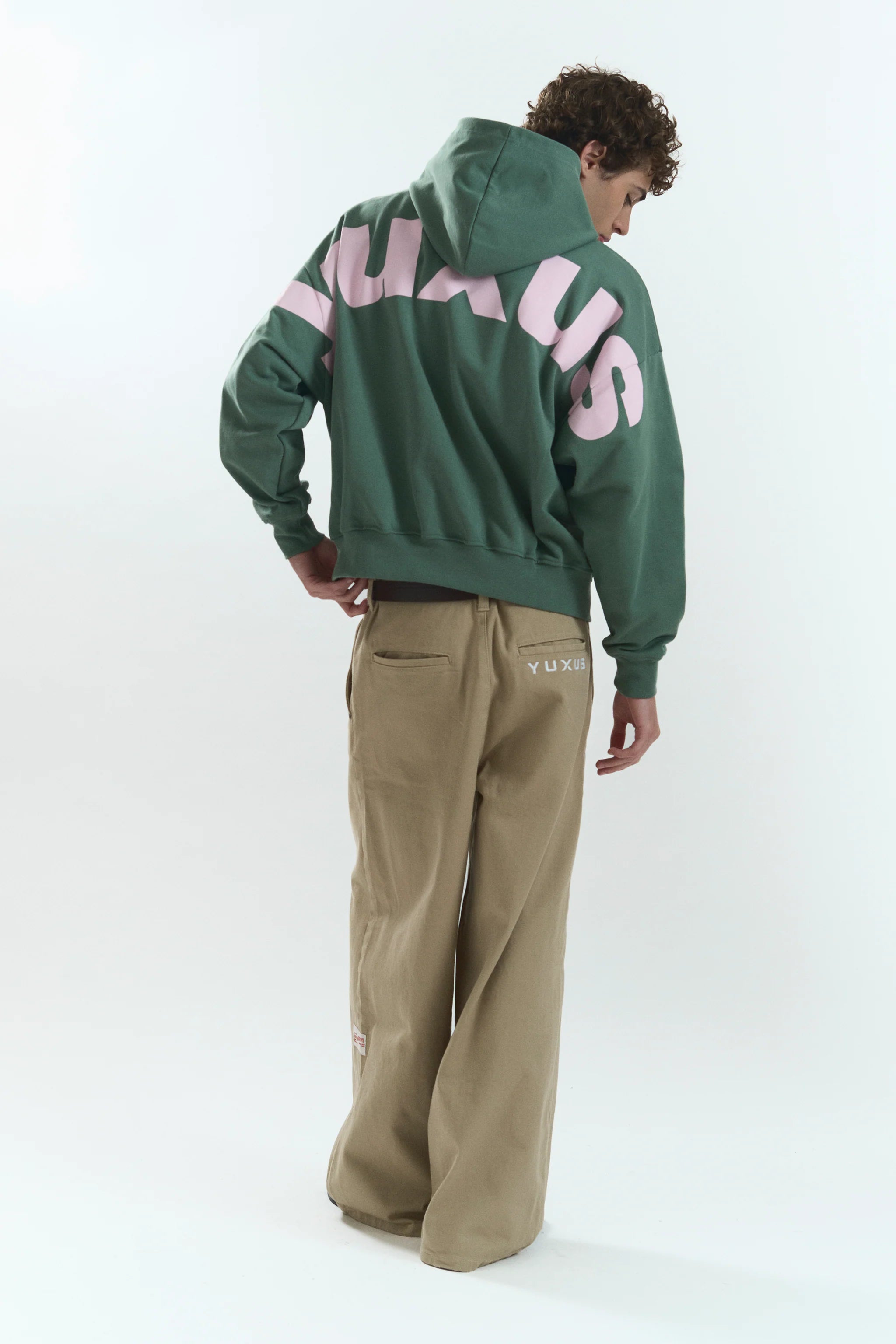 COATED LOWERCASE HOODIE GREEN