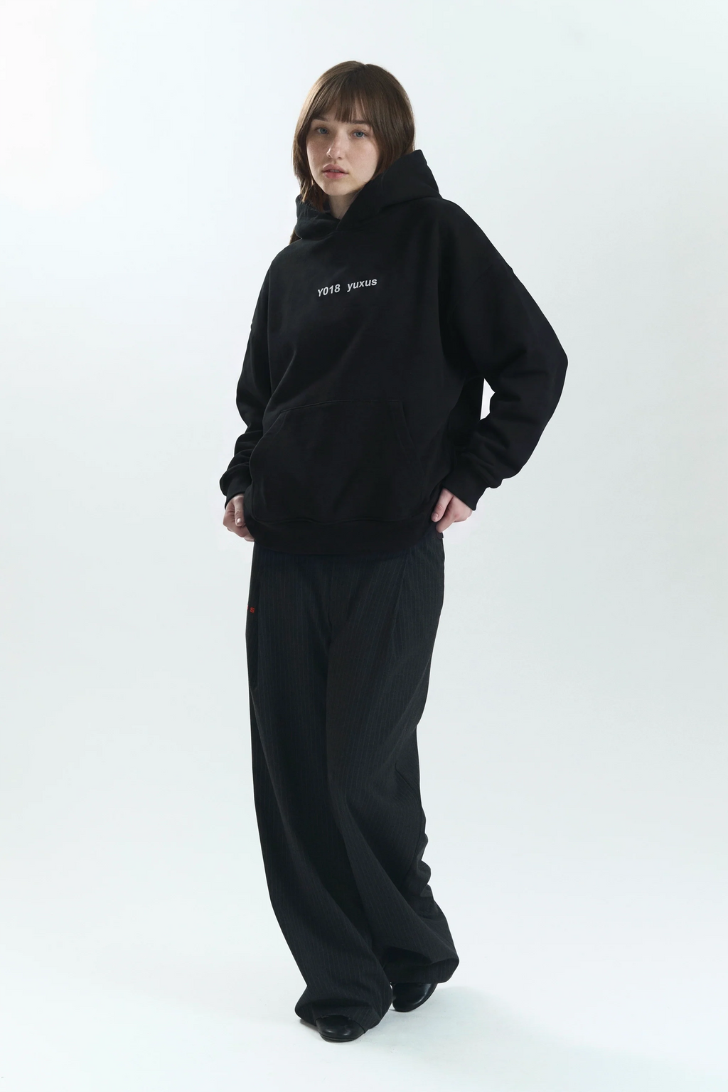 EDGE LOWERCASE HOODIE BLACK