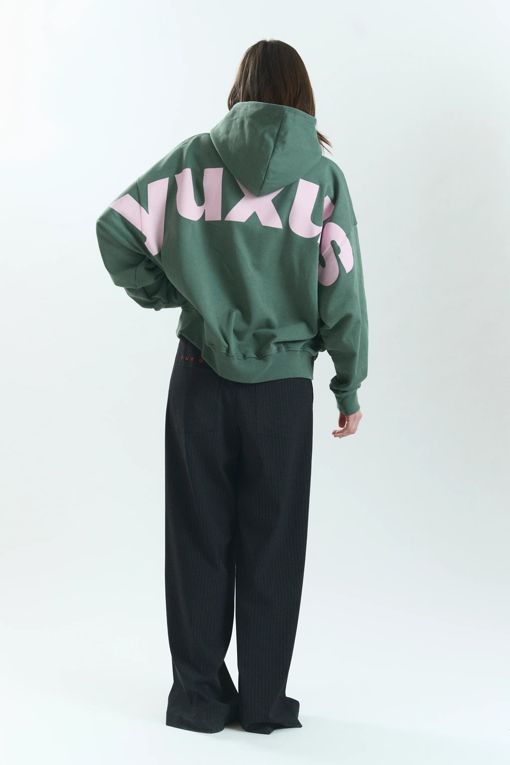 COATED LOWERCASE HOODIE GREEN
