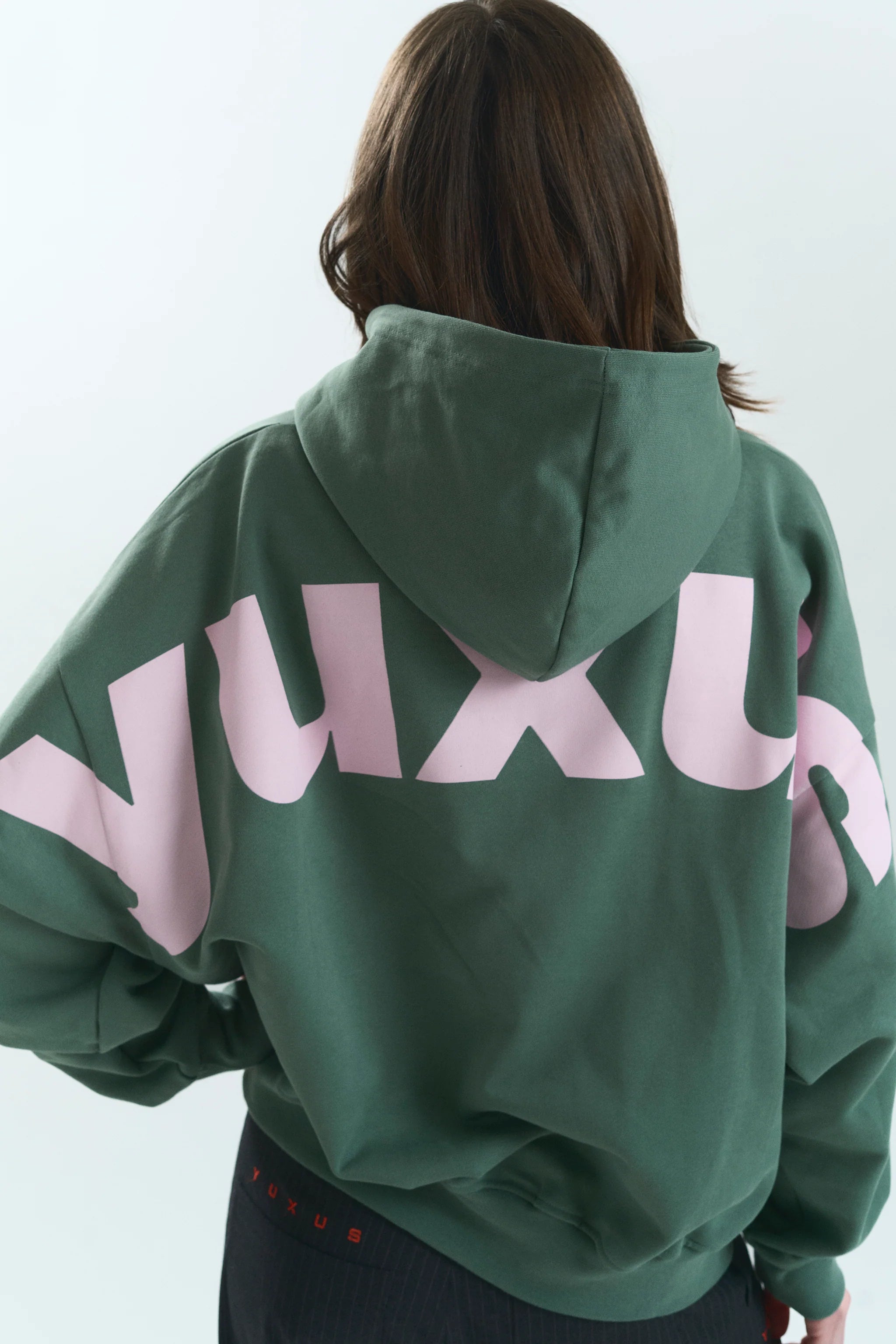 COATED LOWERCASE HOODIE GREEN