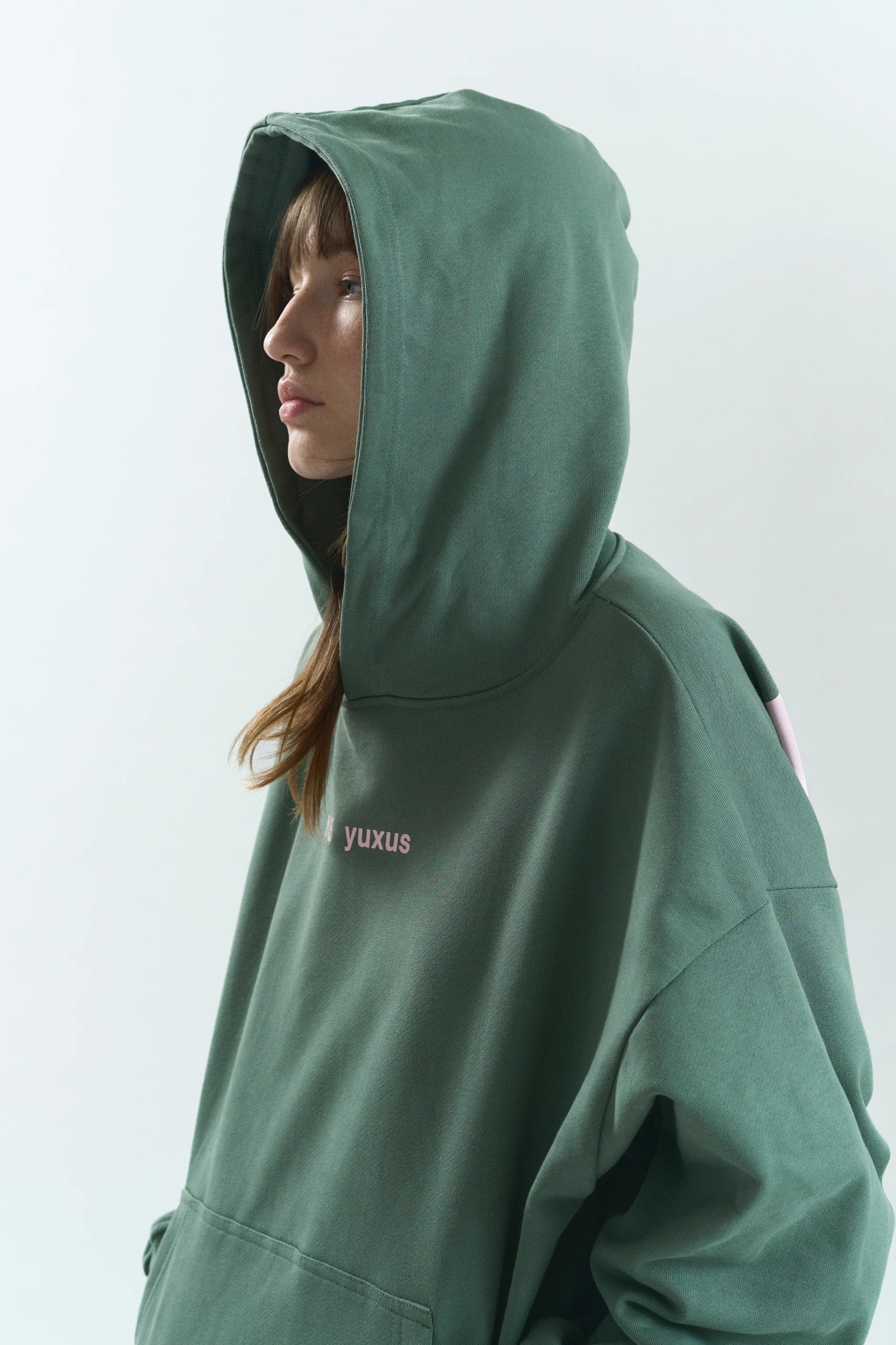 COATED LOWERCASE HOODIE GREEN