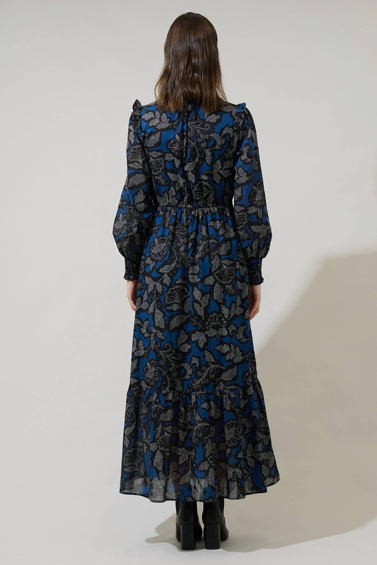 Sugarlips - Aurina Floral Ruffle Midi Dress