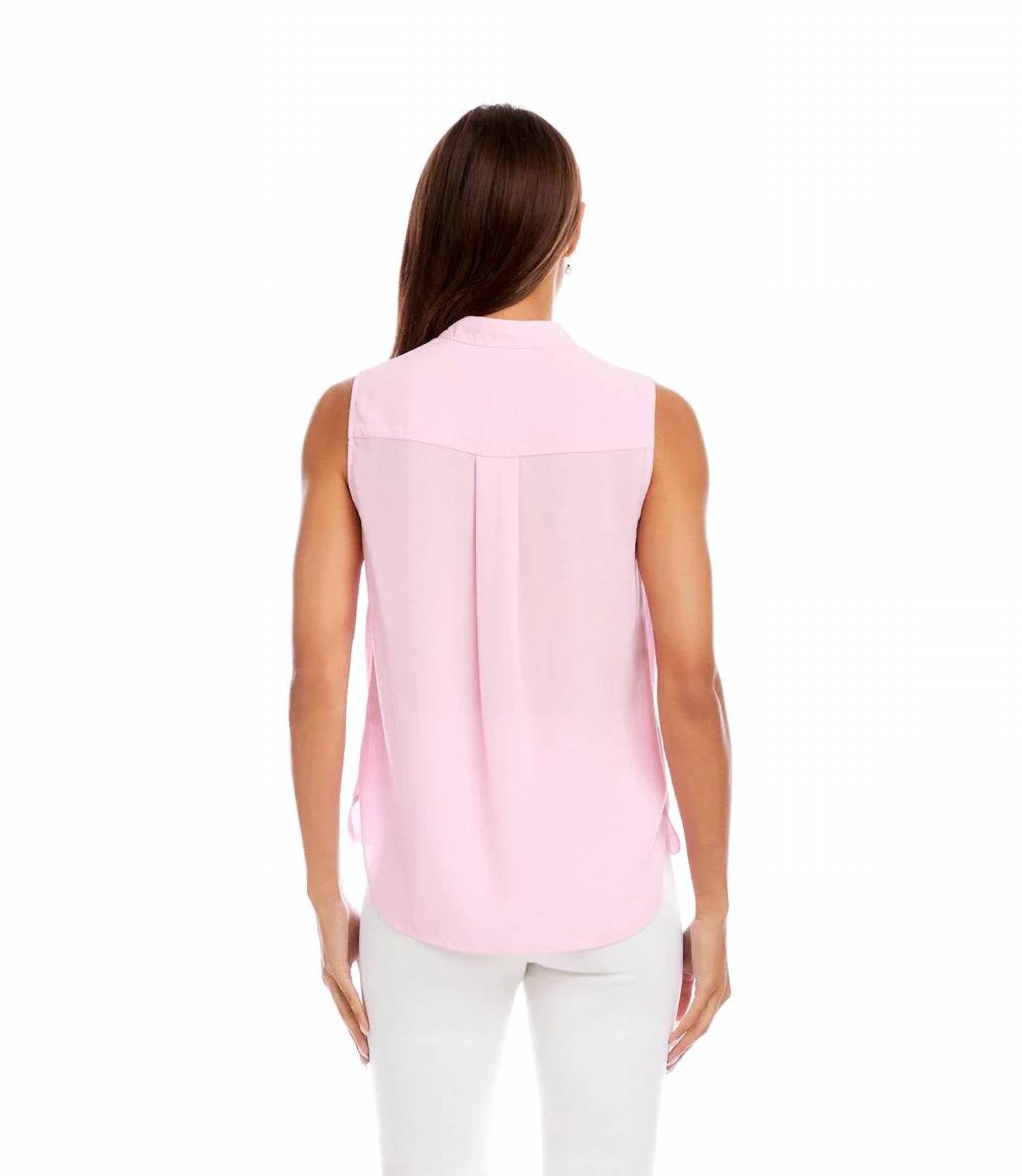 Karen Kane - Sleeveless Drape Front Top