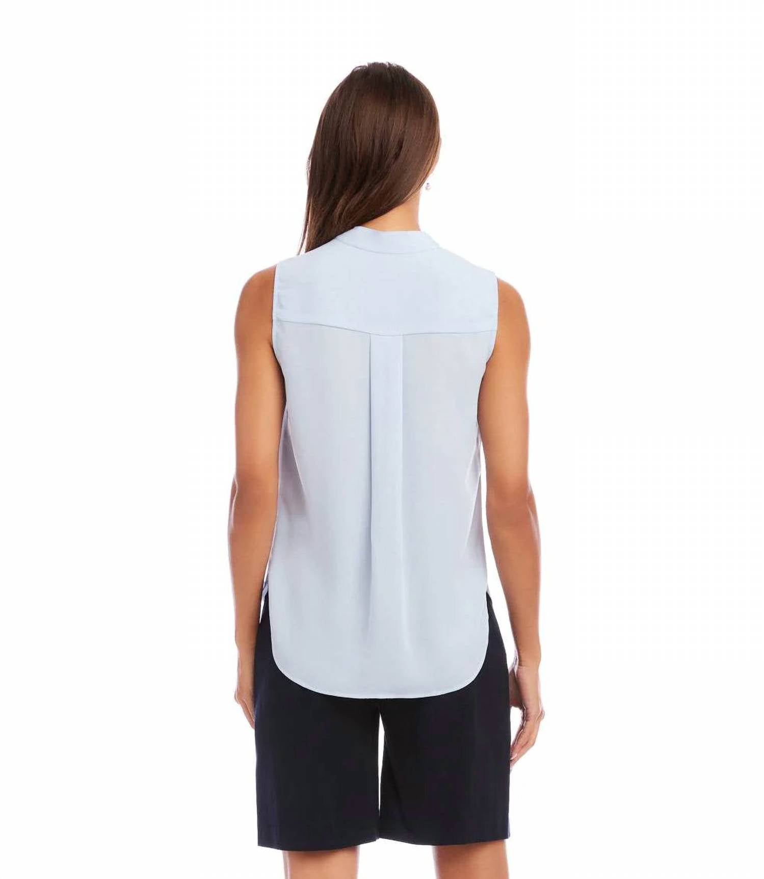 Karen Kane - Sleeveless Drape Front Top