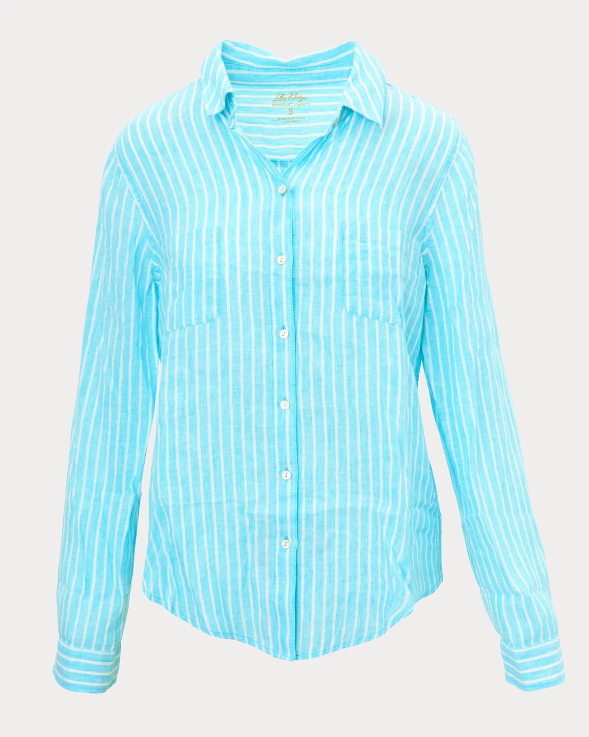 Lilly Pulitzer - Sea View Linen Button Down Shirt