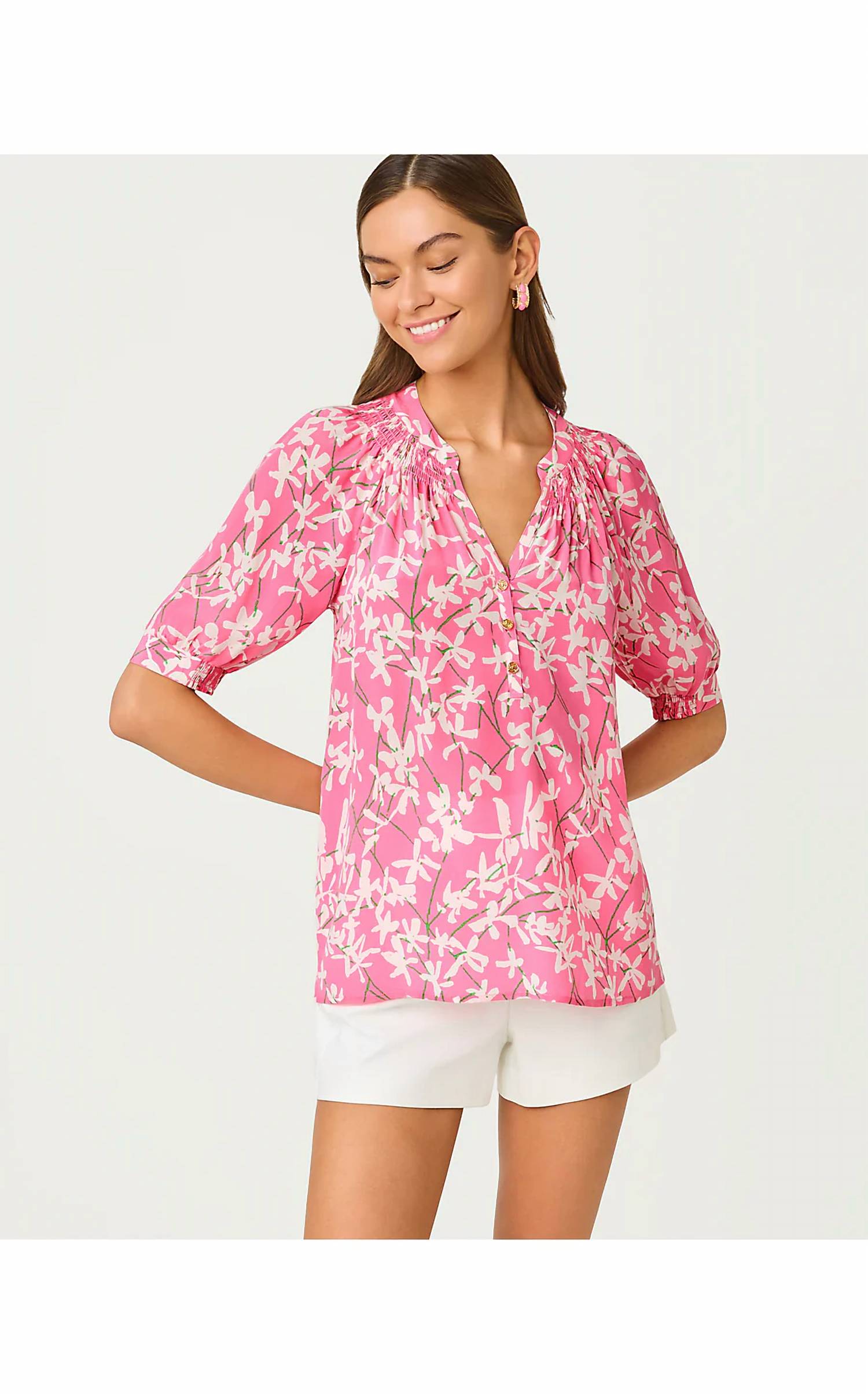 Lilly Pulitzer - Elsa Short Sleeve Silk Top