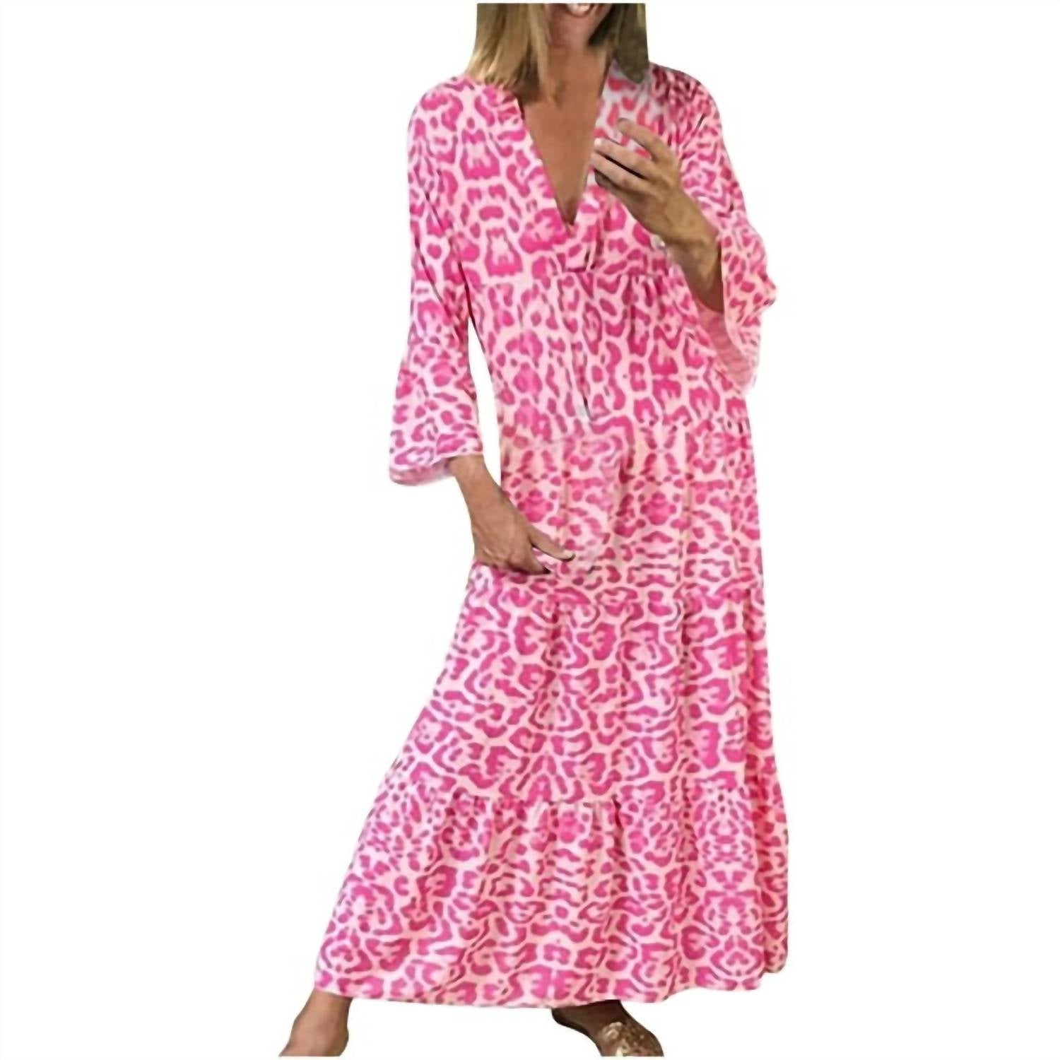 Cezele - Animal Print Maxi Dress