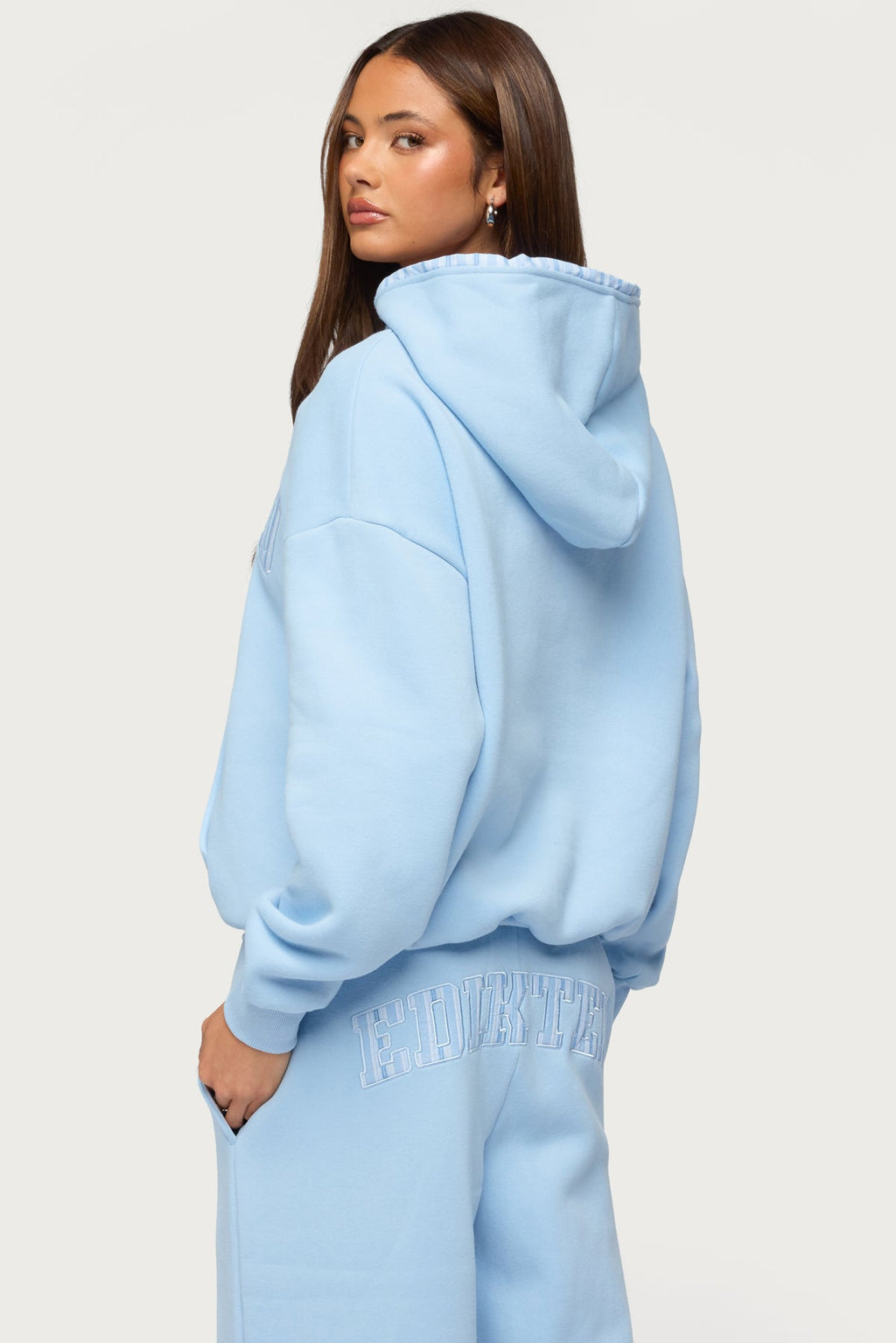 Edikted Core Stripey Oversized Hoodie