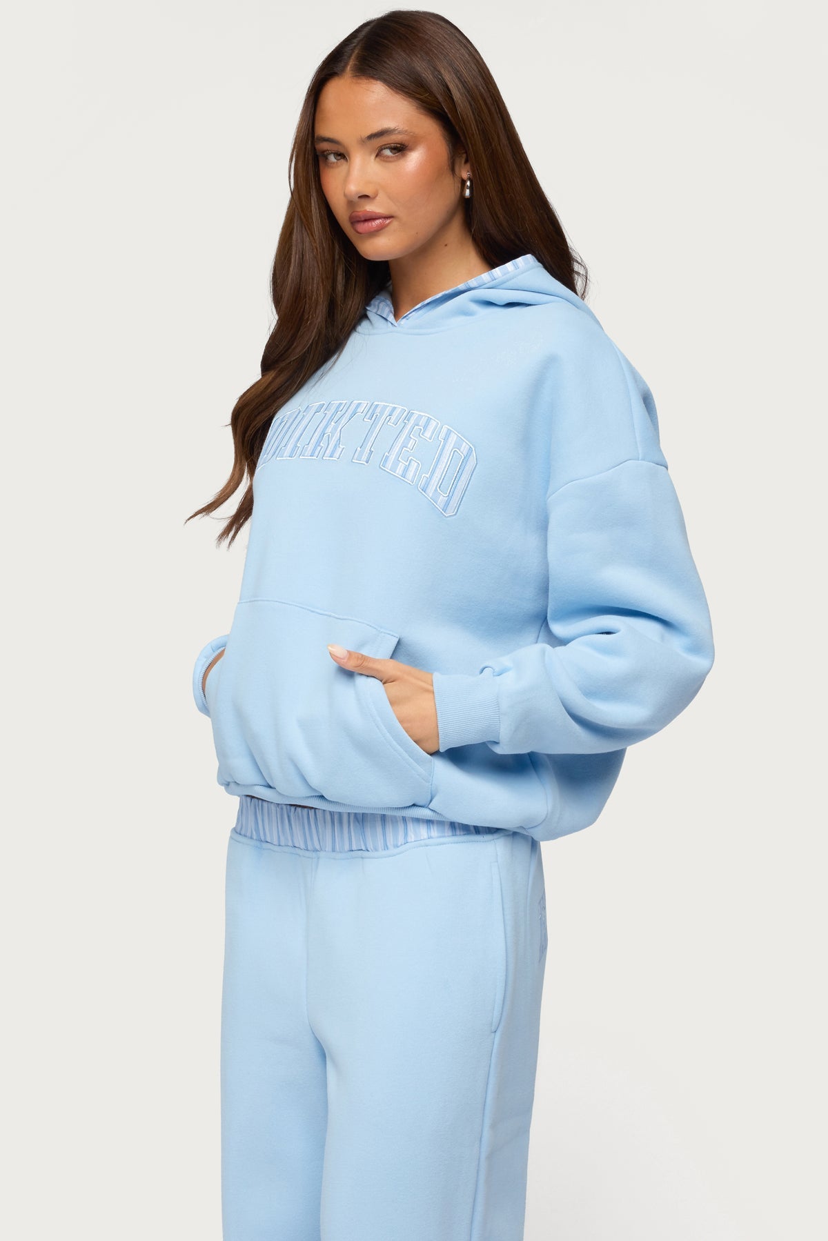 Edikted Core Stripey Oversized Hoodie
