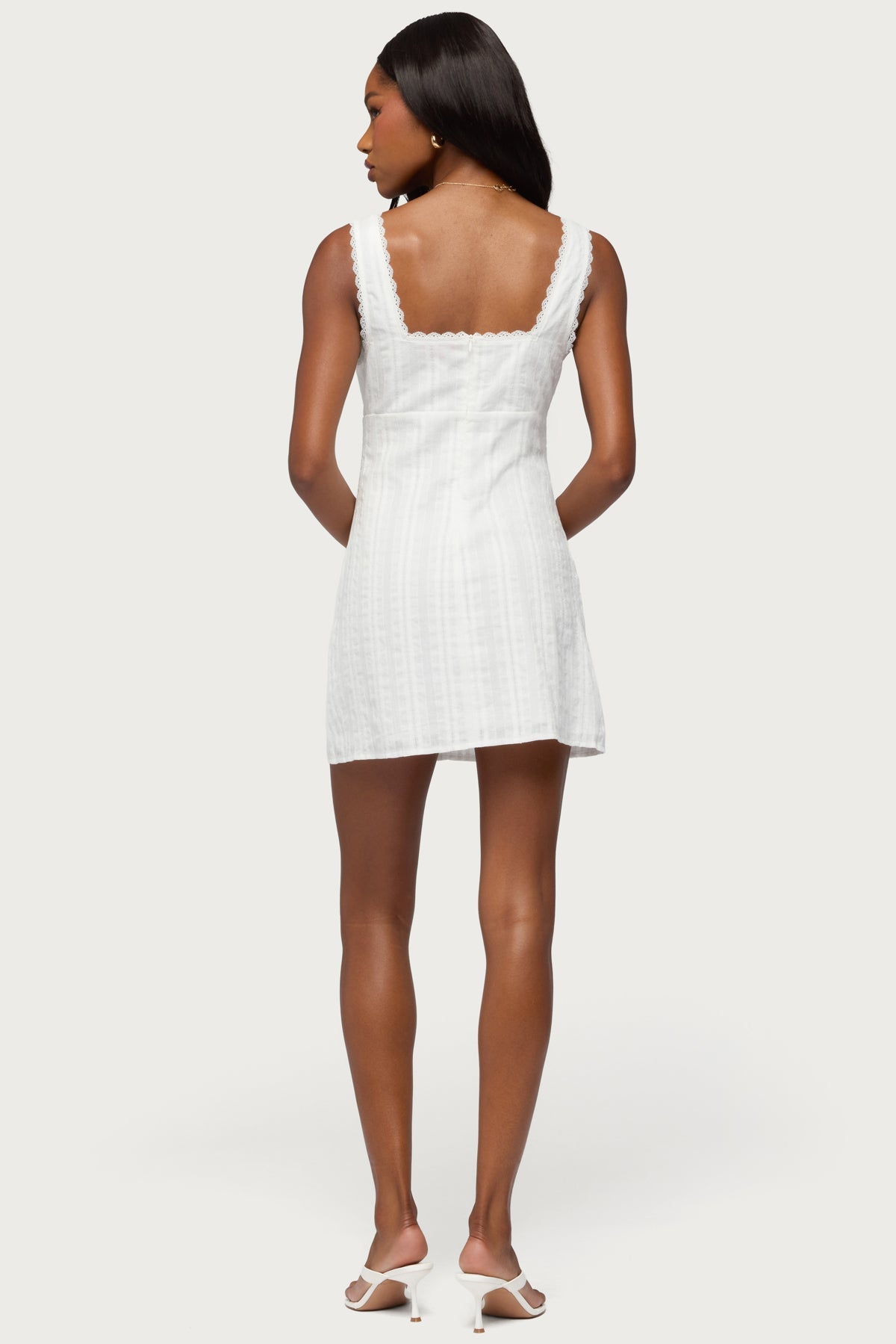 Citrina Lacey Striped Mini Dress
