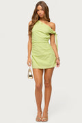 Zimi  Eyelet One Shoulder Mini Dress