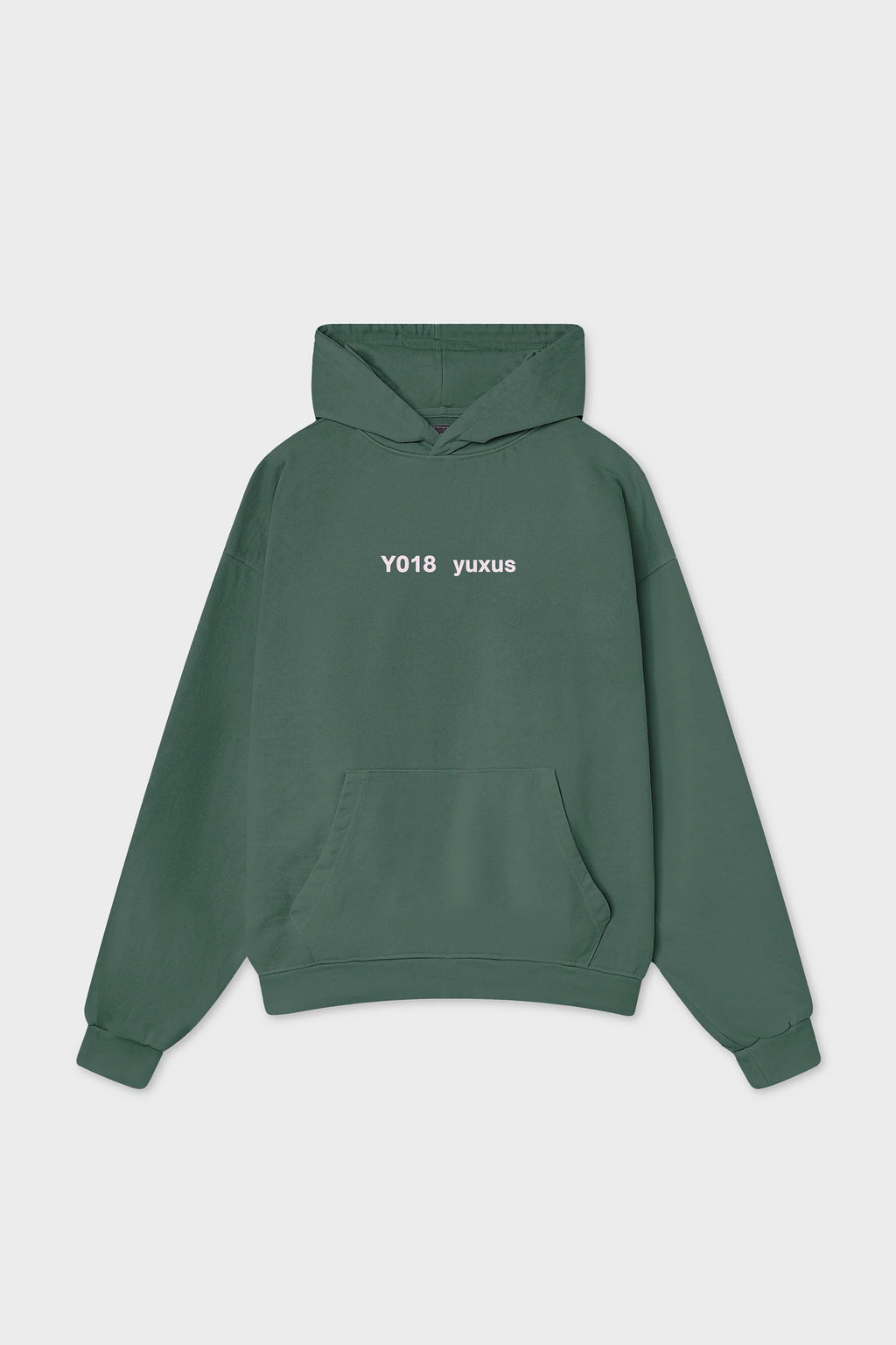 COATED LOWERCASE HOODIE GREEN