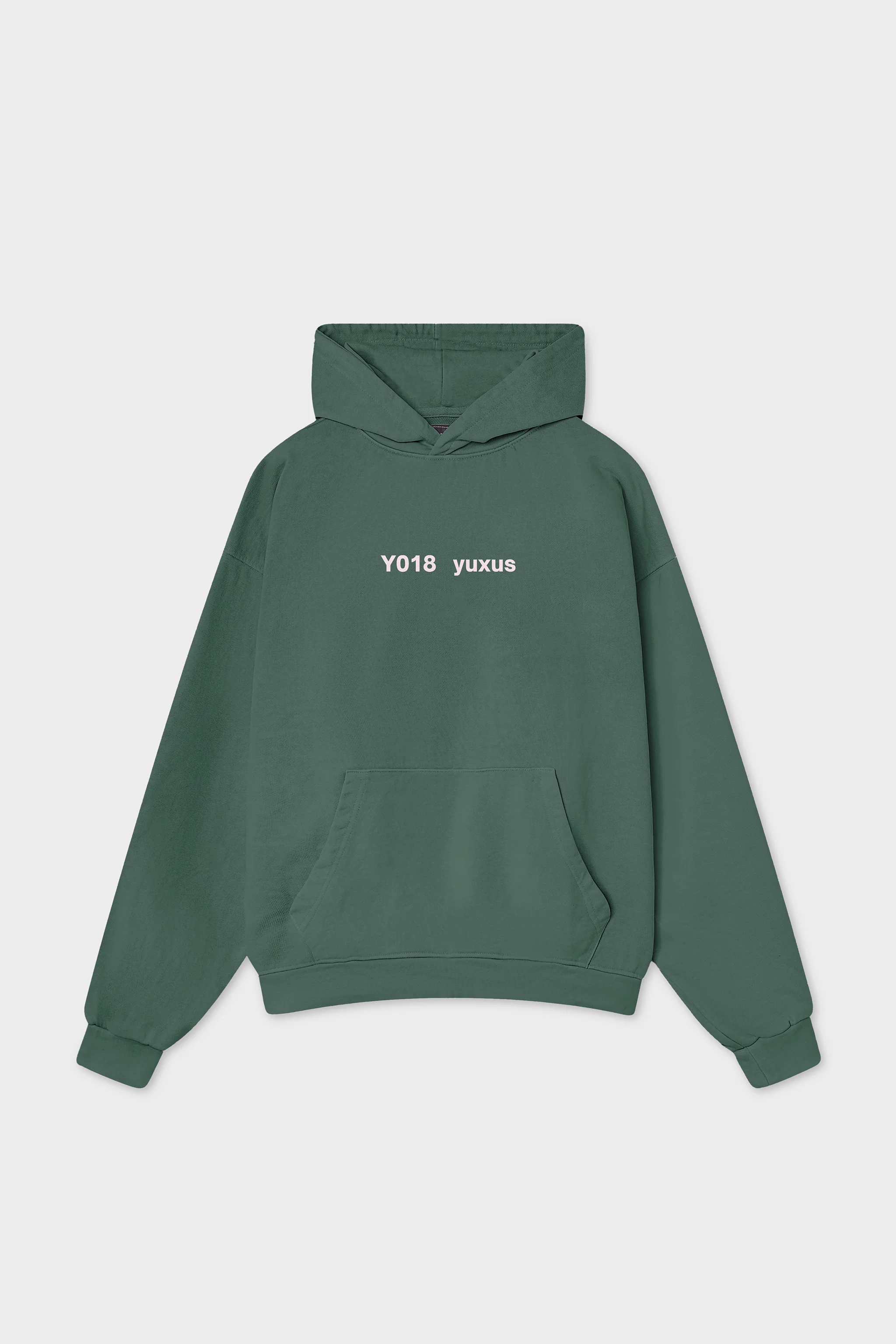 COATED LOWERCASE HOODIE GREEN